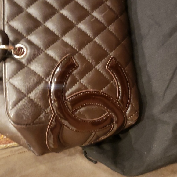 Chanel Cambon Bowling  Shoulder Bag Brown....like new - Picture 3 of 10